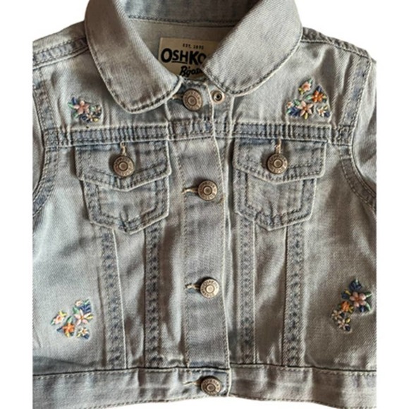 OSHKOSH B'gosh Embroidered Denim Jacket Size 18 Months - Picture 3 of 5